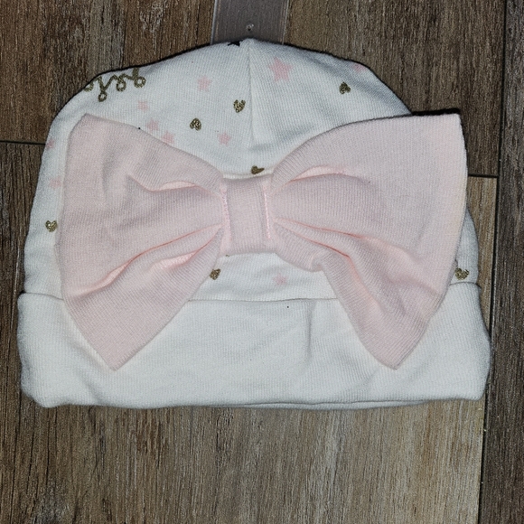 Gerber 》 Organic Baby Soft Hats 3pk | Size 0-6M | Stars & Hearts - Picture 2 of 4